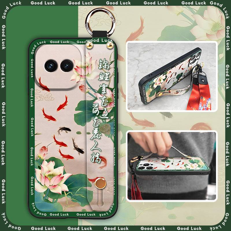 Shockproof Wristband Phone Case For VIVO IQOO Z11 Turbo Kickstand Phone Holder Wrist Strap Elderly lady Dirt-resistant