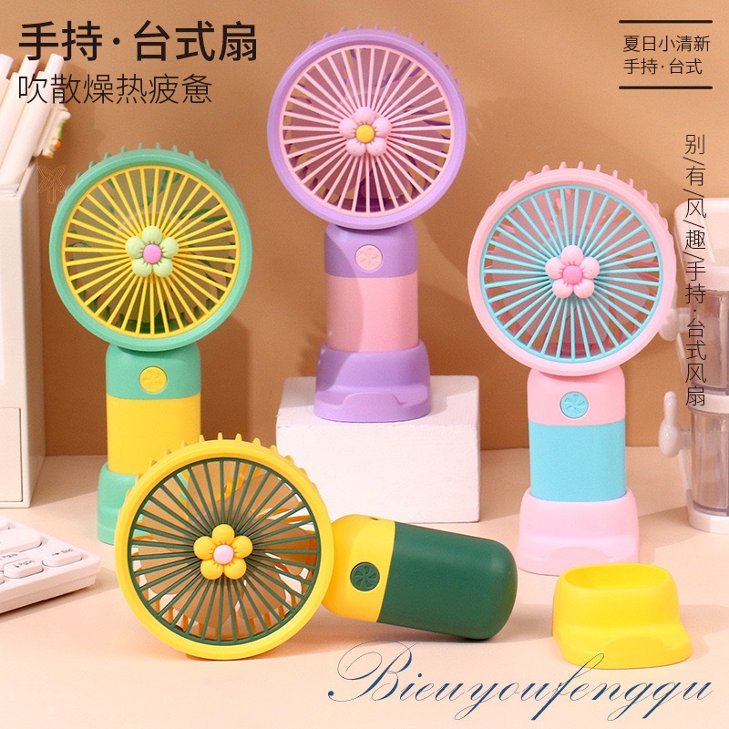 Portable Rechargeable Usb Mini Fan With 3 Speed And a Stand