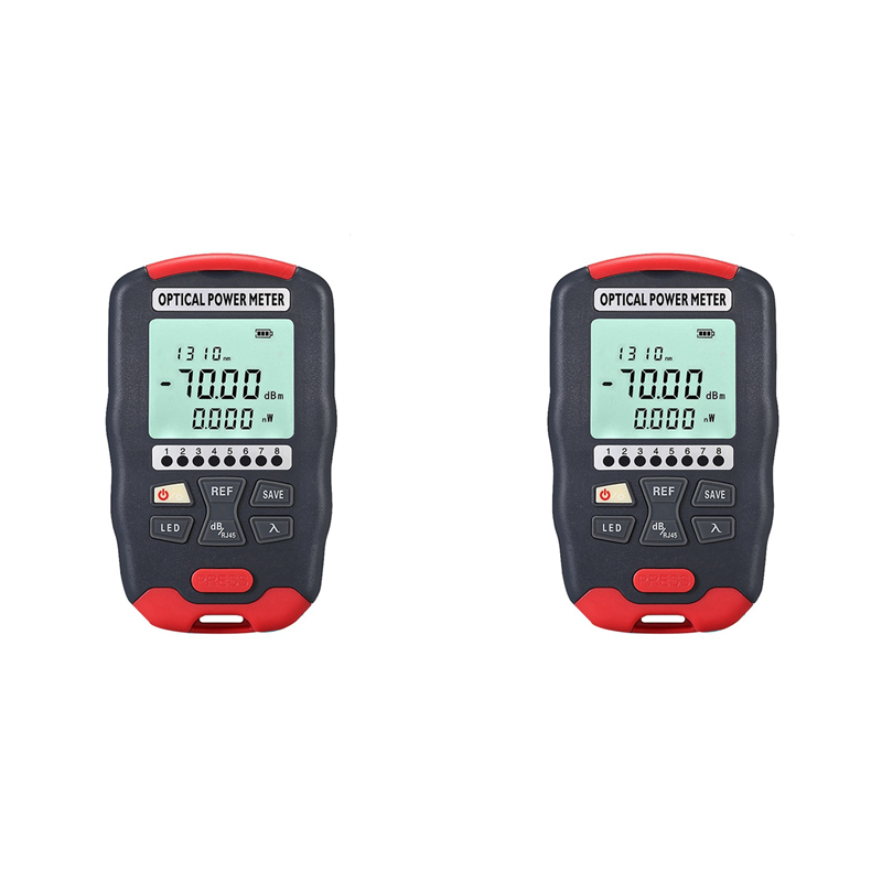 JINMY 2X Optical Fiber Power Meter Fiber Visual Fault Locator 10 Wavelengths Sensitive Chip Accurate Measurement for Wiring D7