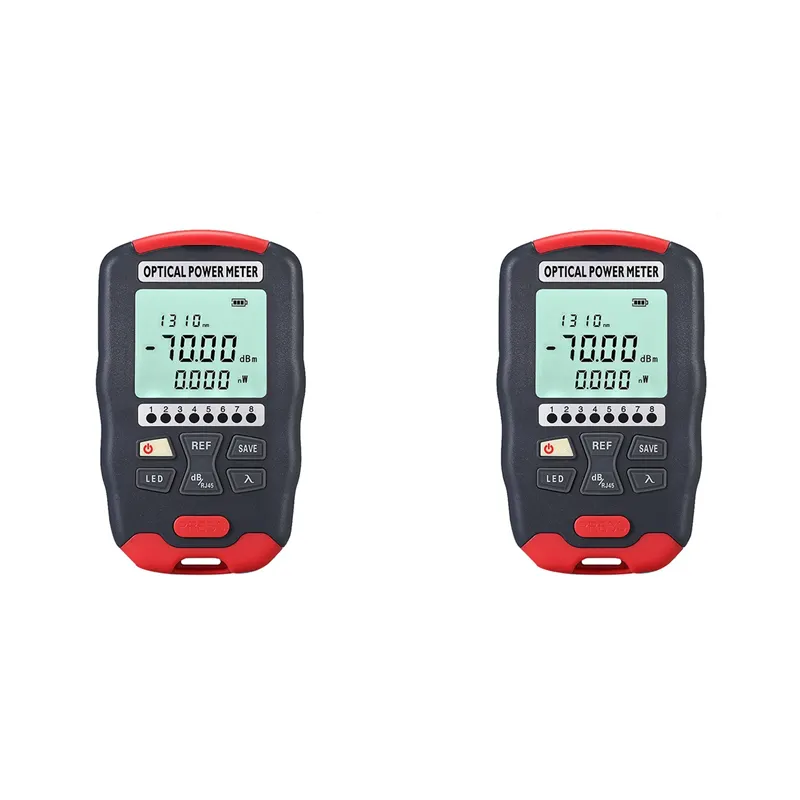 JINMY 2X Optical Fiber Power Meter Fiber Visual Fault Locator 10 Wavelengths Sensitive Chip Accurate Measurement for Wiring D7