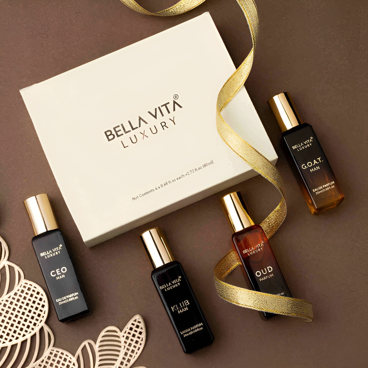 Bella Vita Luxury Perfume Gift Set For Men - 4 x 20MLS