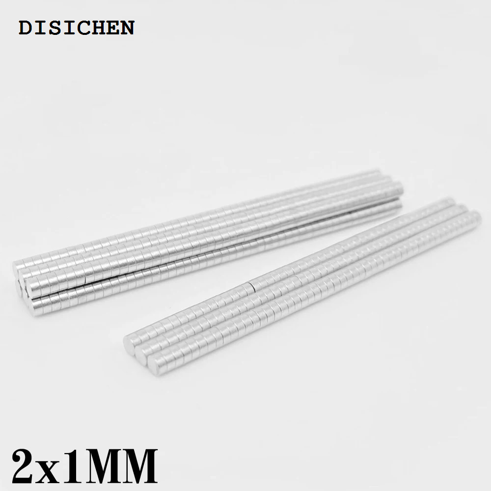 DISICHEN 2025 100/200/500/1000/5000PCS 2x1 Small Round Magnet 2*1mm Neodymium Powerful Magnetic 2x1mm Permanent Magnet 2*1 mini Disc magnet
