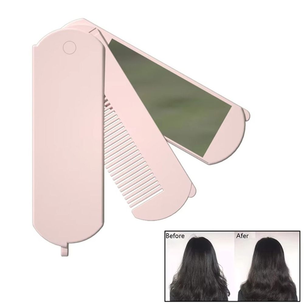 New with Mirror Foldable Comb 2 in 1 Anti-Static Massage Comb Mini Hair Combs for Travel