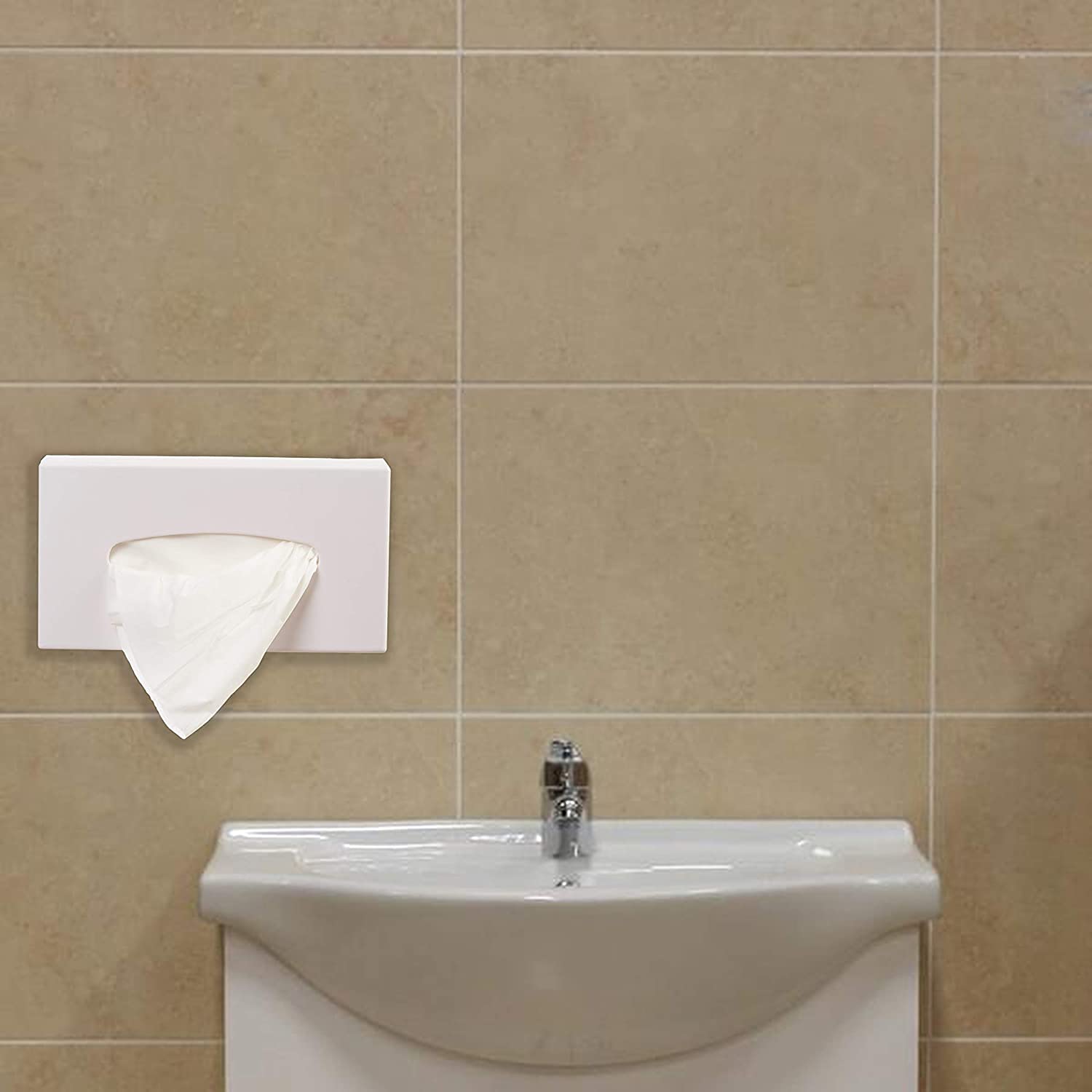 ABS Plastic Table Top 50Pulls Facial Tissue Paper Dispenser Box With Lock