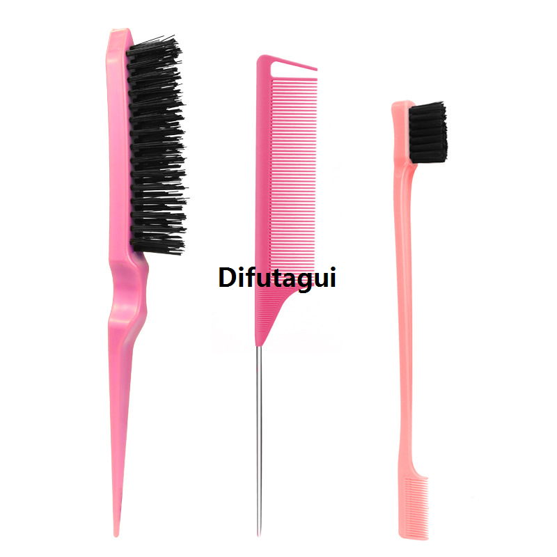 Difutagui 3pcs/lot Double Sided Edge Control Hair Comb Hair Styling Hair Profesional Brush Accessories New Brush Comb Styling Partition Comb