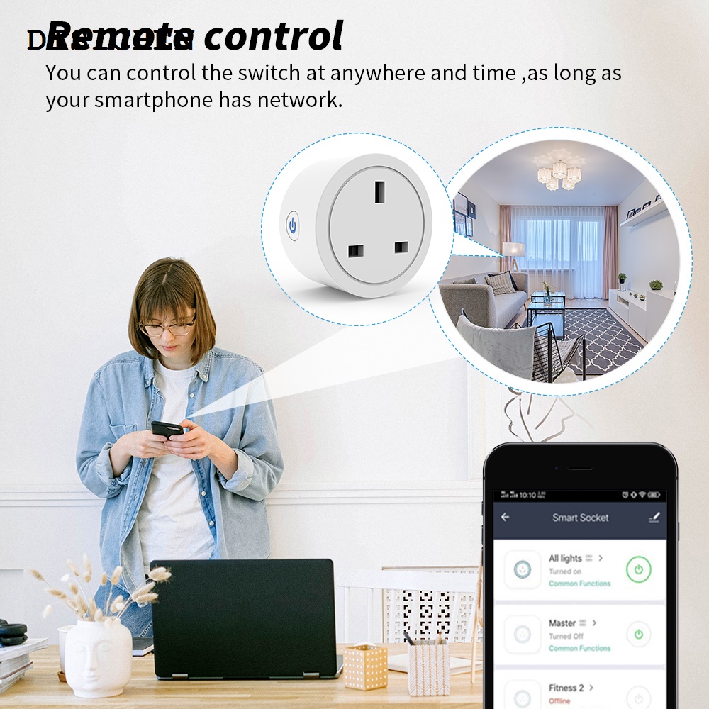 DISICHEN Luxury 【Top-Rated Product】WGHINE Tuya Zigbee Socket UK Plug Smart Life APP Timer Electronic Socket Power Outlet support Gateway Google Home Alexa