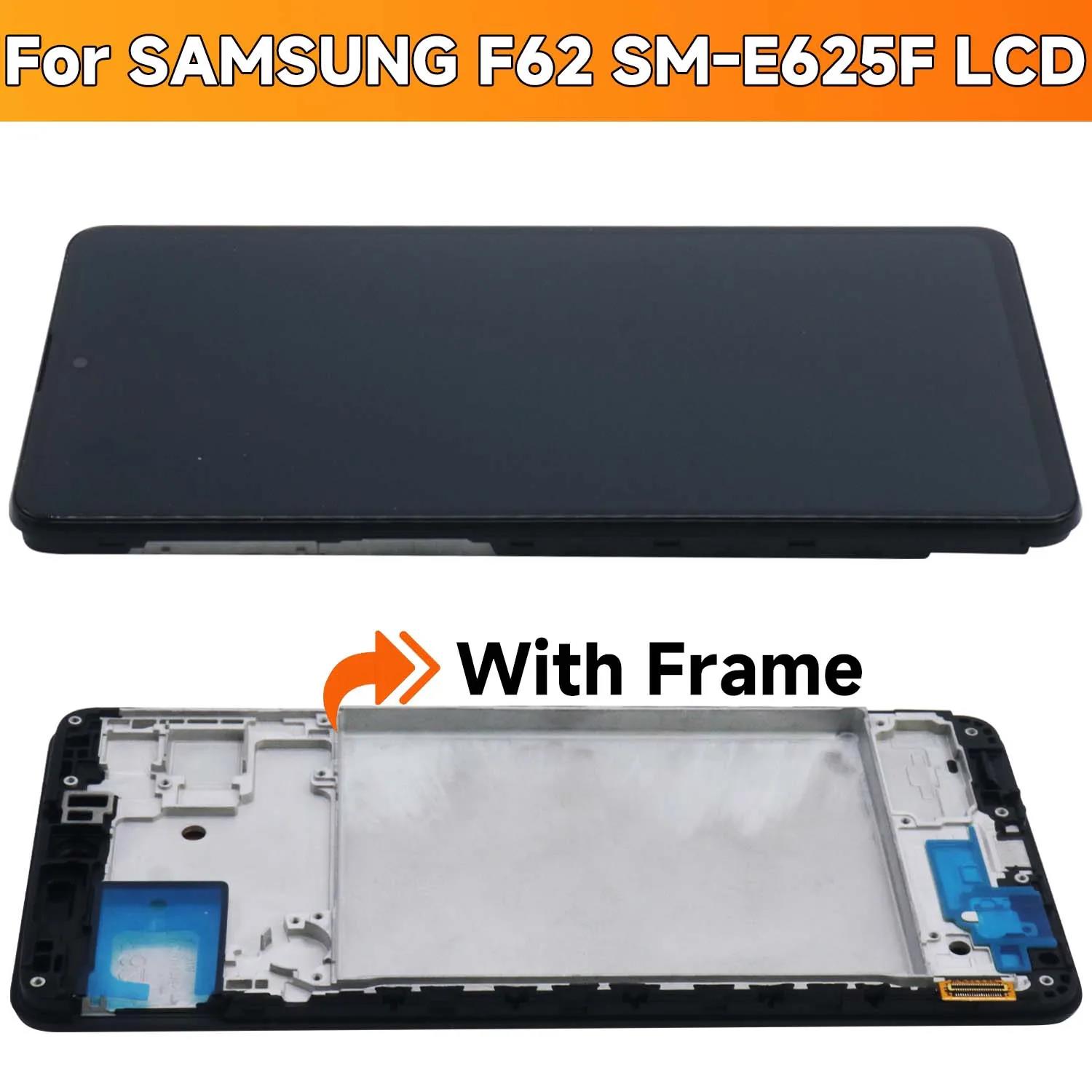 HOT 6.7| AMOLED Quality For Samsung M62 / F62 LCD Display Touch Screen,For E625F E625F/DS M625F M625F/DS Display With Frame