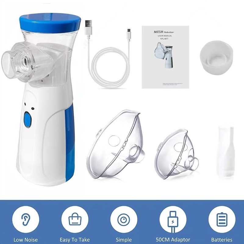 Portable Ultrasonic Electric Mesh Nebulizer Machine Cool Mist Inhaler for Children and Adults( battery not included)