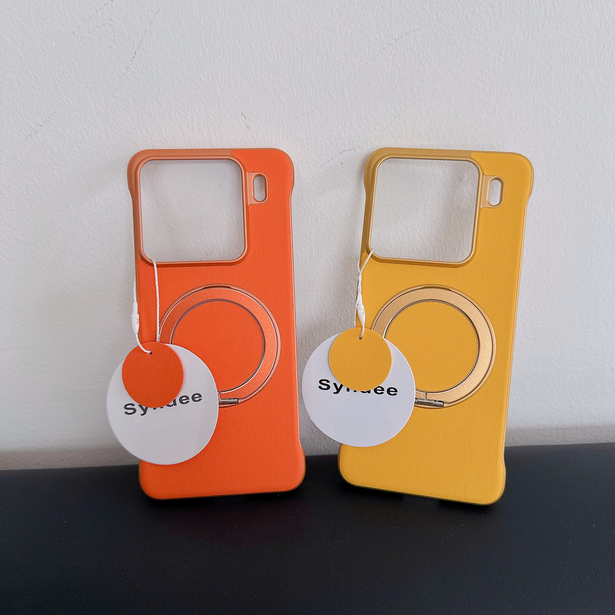 HODON Luxury Borderless Magnetic Phone Case For Xiaomi 14 15 Pro 14 15 Ultra 17 Pro Max Metal Ring Stand Shockproof Protection Cover Fundas