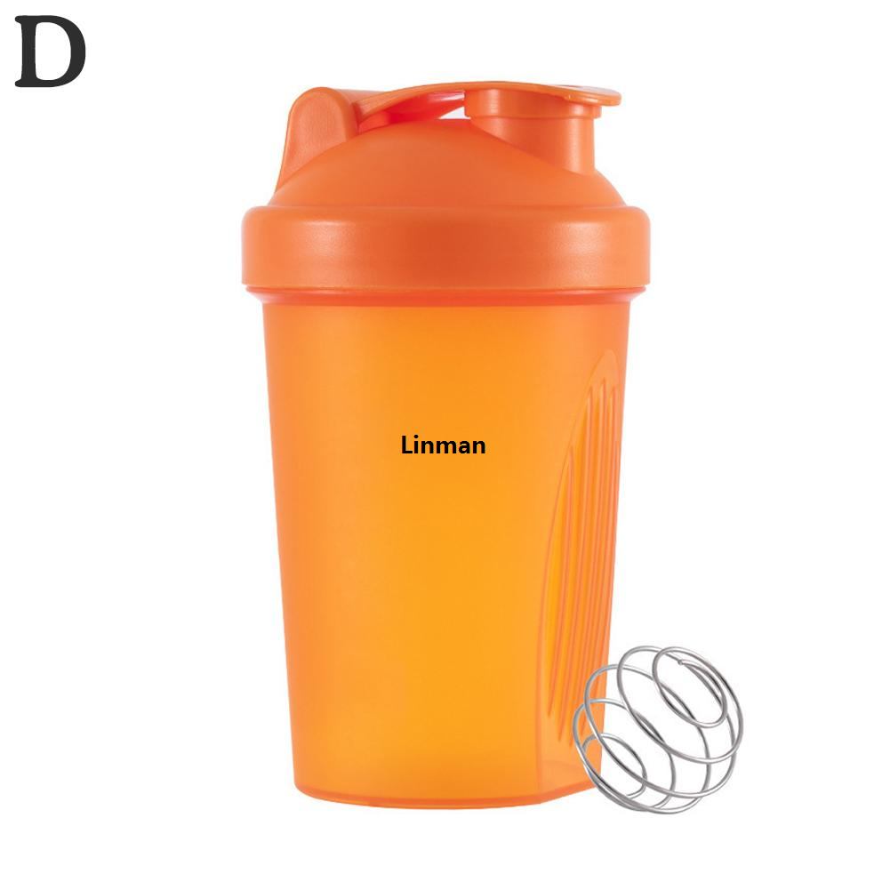 Linman 【LATS Store】400ml Portable Protein Powder Leak Proof Water BotSales promotion tle for Gym Fitness Training Sport Shaker Mixing Cup with Scale
