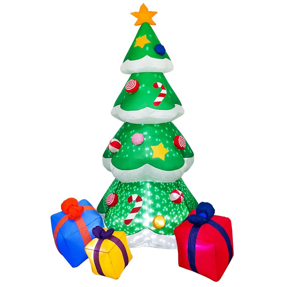 Gift Huge Size Inflatable Christmas Tree Christmas Outdoor Decorations Yard Party Christmas Tree Children's Toys US/EU/UK Plug Inflatable Model Toys Christmas