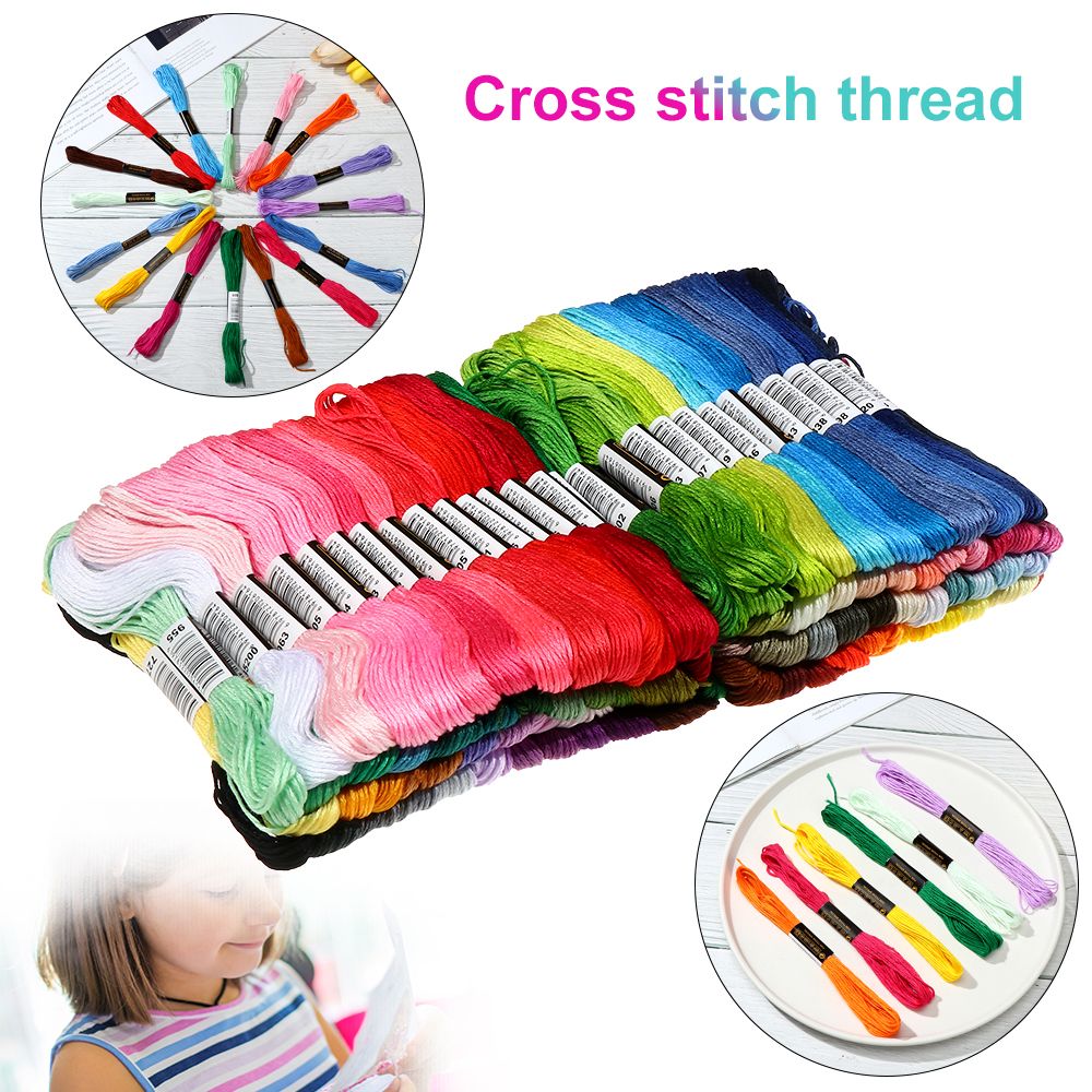 Multicolor Skein Kit Handmade Embroidery Sewing Skeins Cross stitch thread Bracelet braided