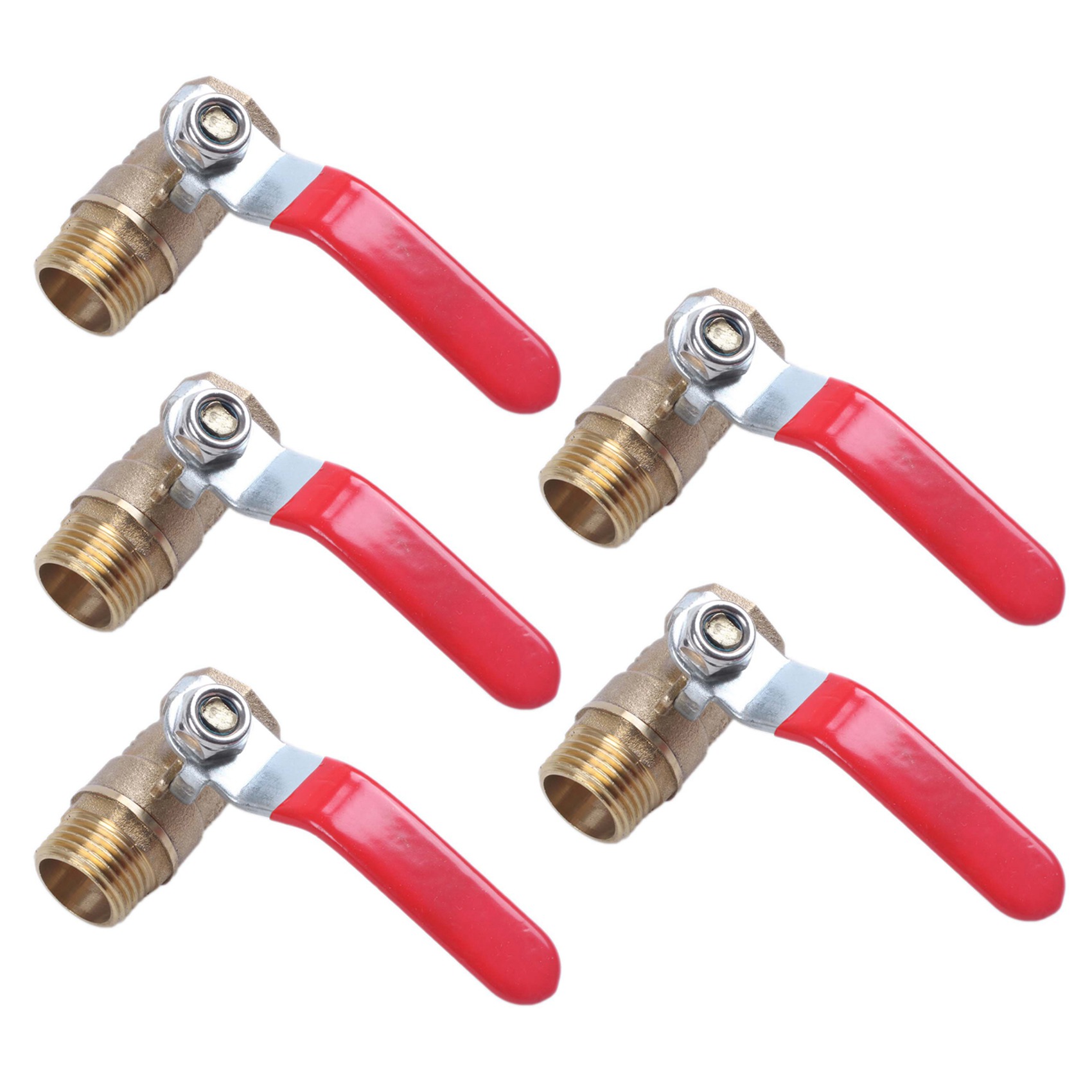 fasdaga 5X Male to Female M/F Thread 1/2 inch Full Port Brass Water Ball Valve