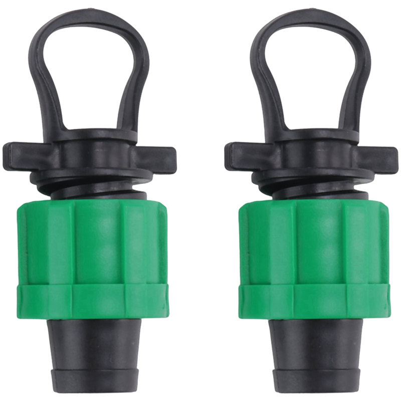 NAMUNY 2X Drip Irrigation Tubing End Cap Plug 1/2 Inch End Cap Fitting, for with 16mm Drip Tape Tubing Sprinkler System