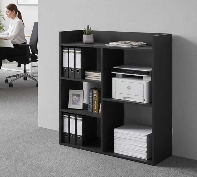 AeromaX Engineered Wood Side Table/Bedside Table/Sofa Side Table/End Table/Corner Table for Living Room Bedroom Office Matte Finish in Black