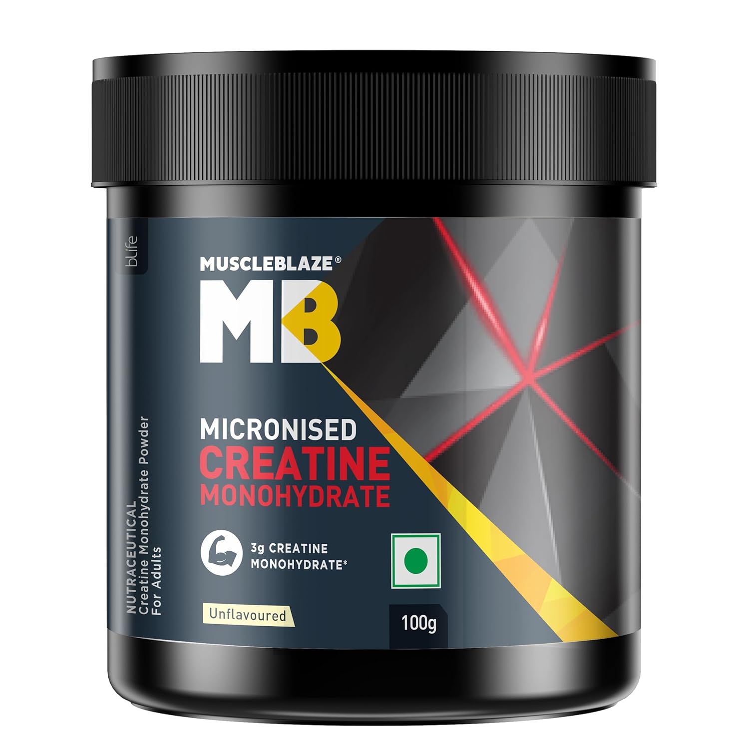 MuscleBlaze Micronized Creatine Monohydrate 250g 83 Servings for Muscle Gain and Strength