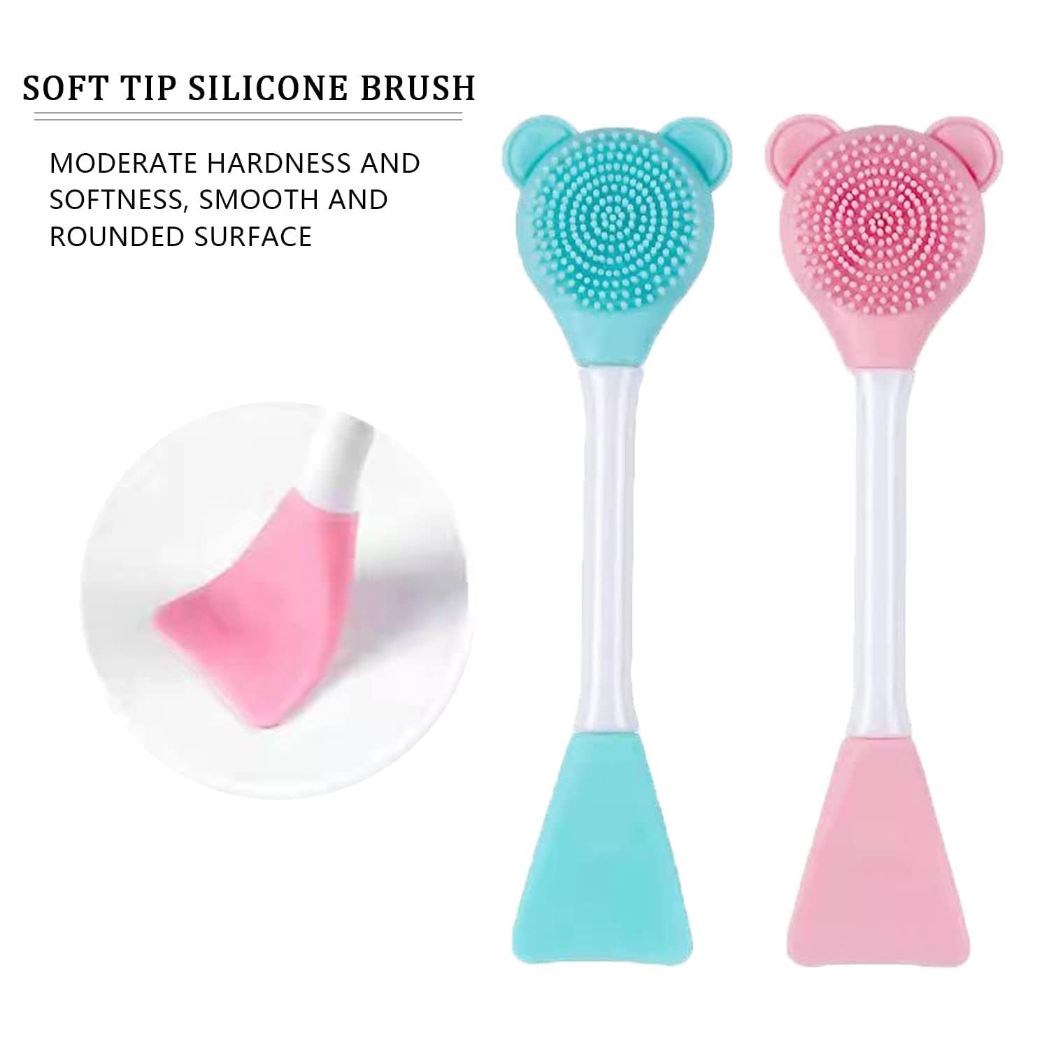 Dual Side Facial Cleansing Brush, 2 in 1 Face Scrub Brush for Deep Cleaning, Exfoliation & Massage, Reusable Skincare Tool for Women & Men