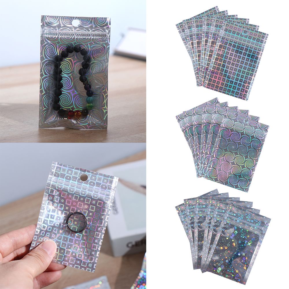 10Pcs Aluminum Foil Zipper Self Seal Packaging Bag Storage bags Reclosable Pouches Laser