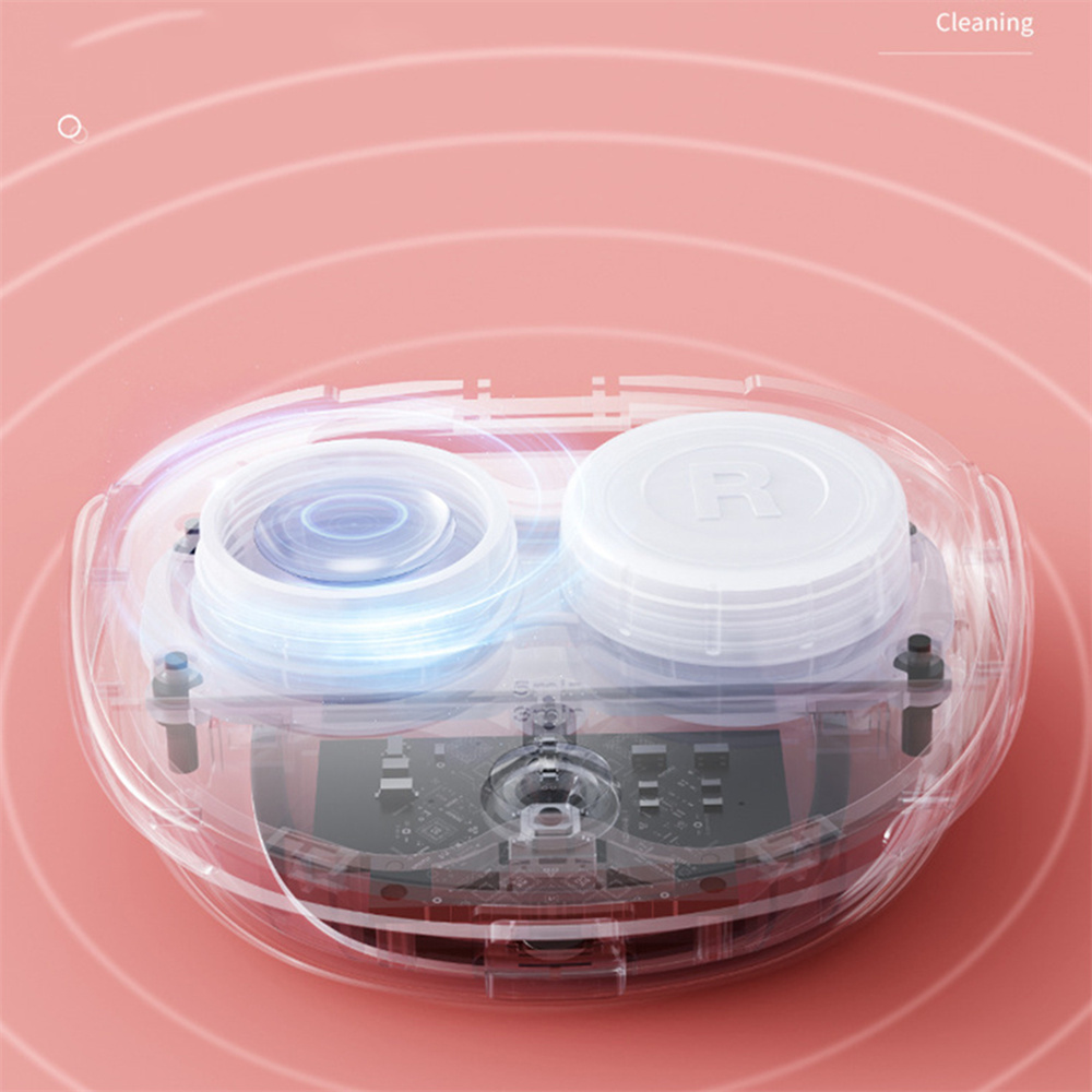 Compact Ultrasonic Contact Lens Cleaner Full-automatic Portable Contact Lens Cleaning Machine Convenient Rechargeable Ultrasonic Lens Cleaner Professional Care