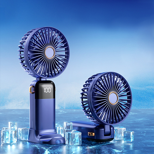 Portable Rechargeable Mini Fan with LED Display - 5 Speed Handheld & Desk USB Cooling Fan | Long Battery Backup & Aromatherapy
