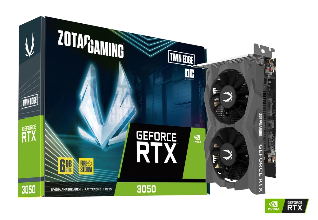 ZOTAC GAMING GeForce RTX 3050 6GB GDDR6 Twin Edge OC, Model:- ZT-A30510H-10L