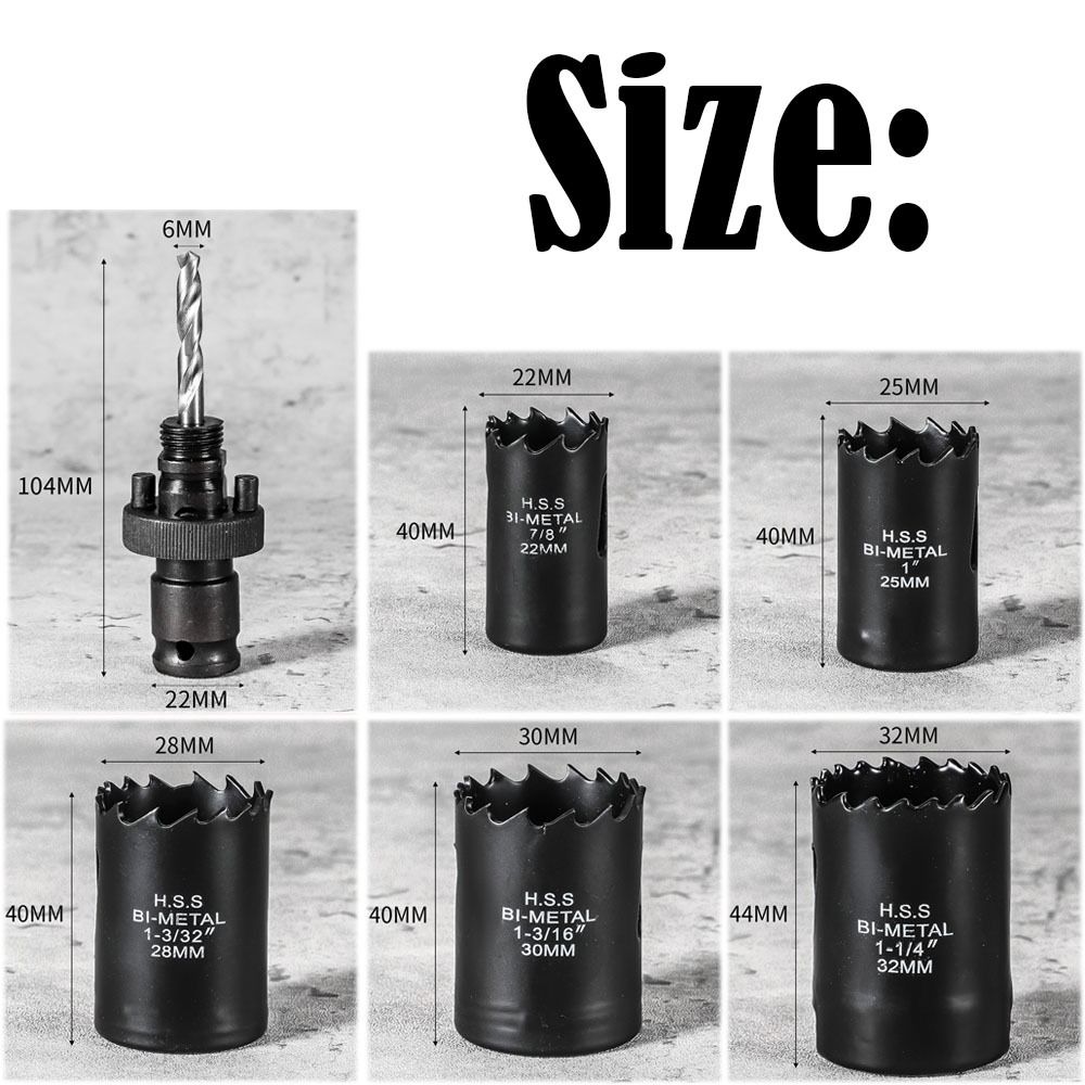 Portable 22-32mm Bi-Metal Hole Saws Bit with Water Pressure Without Stopping Water Pressure Hole Opener Pipe Hole Drill Drill Bit Tool Set
