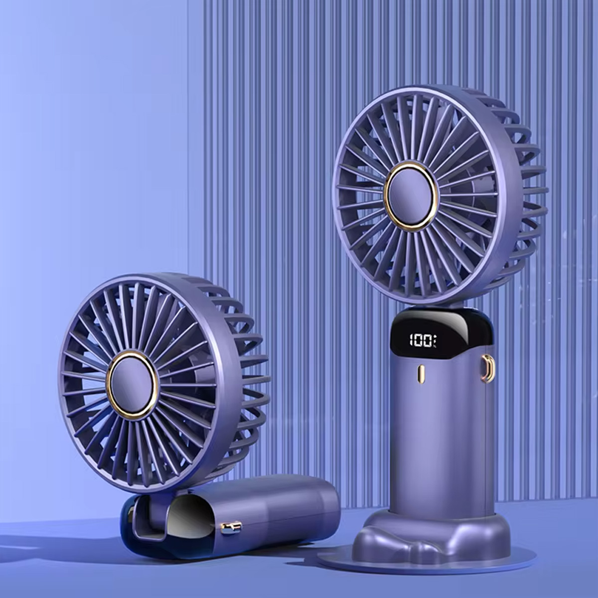 X5 Portable Handheld Mini Fan With Longer Battery Backup Upto 5 Hours,Digital Display And 5 Speed Airflow