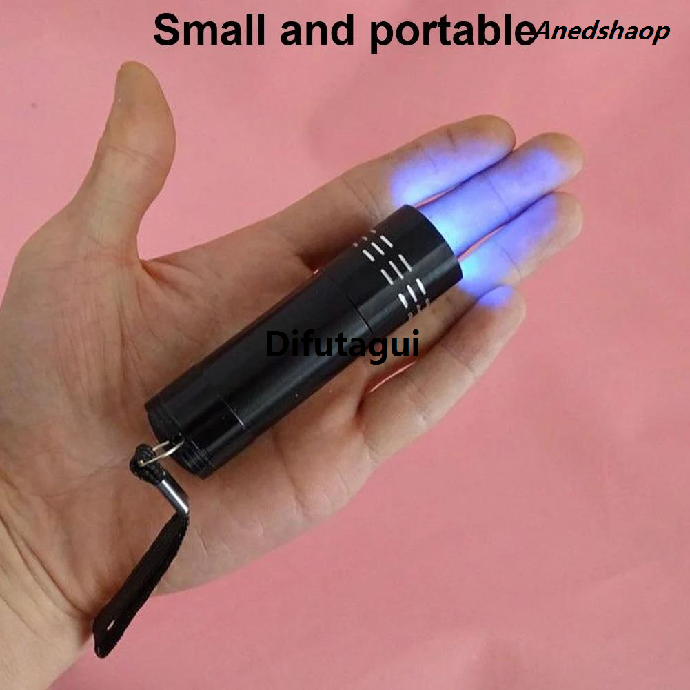Difutagui 9 LED Handheld Ultraviolet Detector 50LM 395nm Scorpion Inspection Profesional New style Lamp Waterproof Portable for Fluorescent Agent/ Currency Test