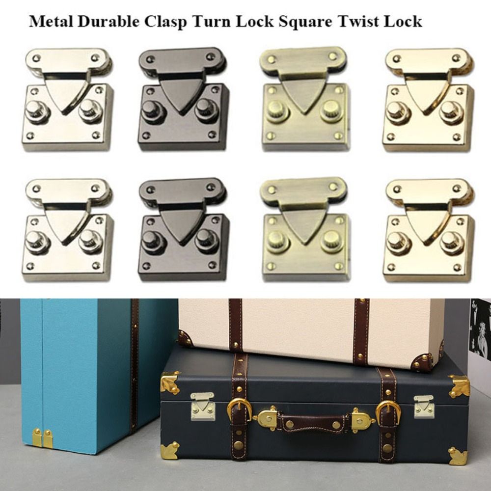 High Quality Metal Clasp Lock Durable 4 Colors Turn Lock Purse Luggage Hardware DIY Handbag