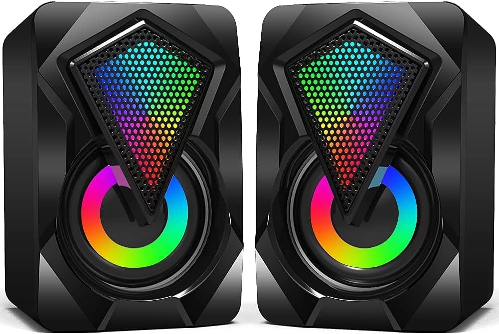 Mini RGB Speaker for PC Laptop Gaming Computer Speaker