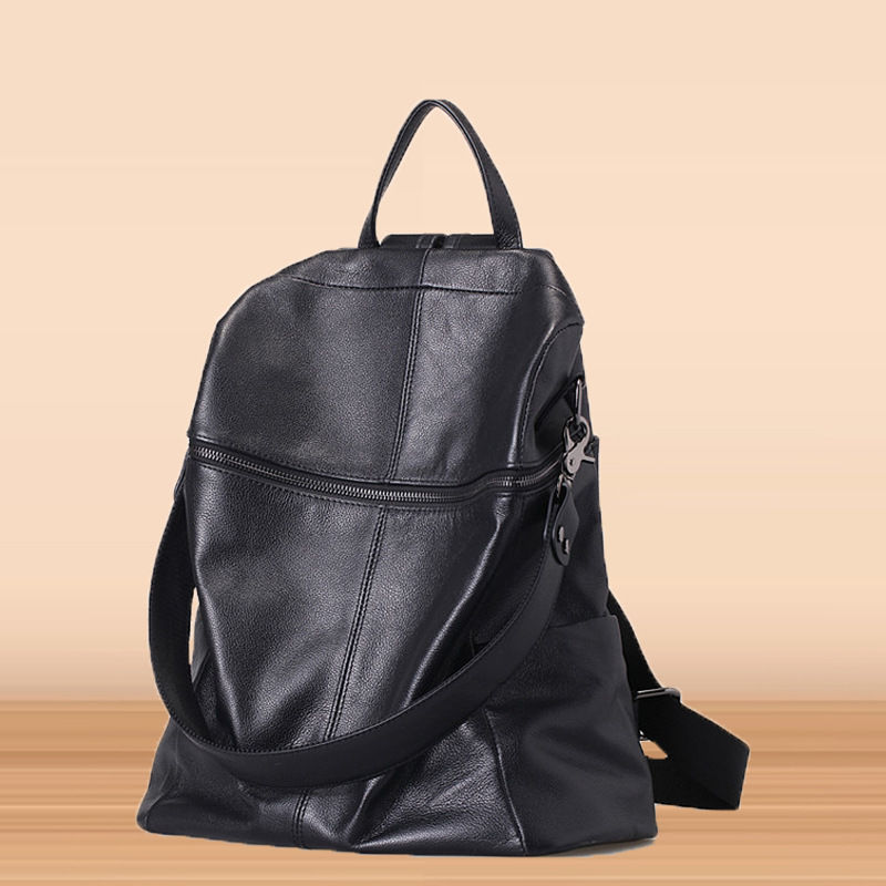 Women's Leather Bag 2026 New European and American Genuine Leather Backpack, Large Capacity School Bag, College Style Backpack, European and American Vintage Bag