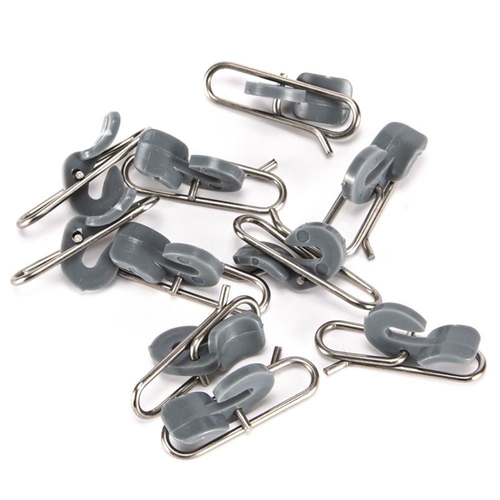 20PCS New Stainless Steel Impact Bait Clip Grey Black Red Quick Release Hook Extractor Release Hooks Sea Fishing