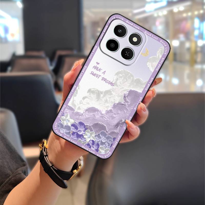 Dirt-resistant Oil Painting Phone Case For Honor X6c Cartoon Fashion Design Cute TPU Waterproof Shockproof Anti-dust