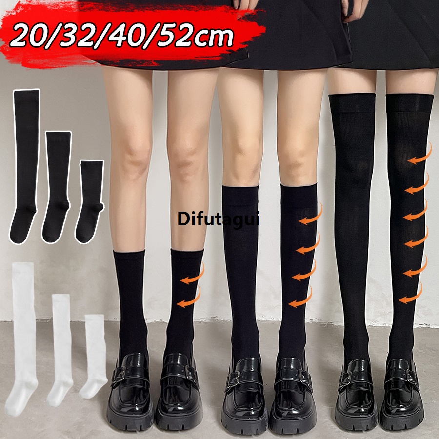 Difutagui Black White Striped Long Socks Women Over Knee Thigh High Socks 2025 Over The Knee Stockings Ladies Girls Warm Long Tube Socks