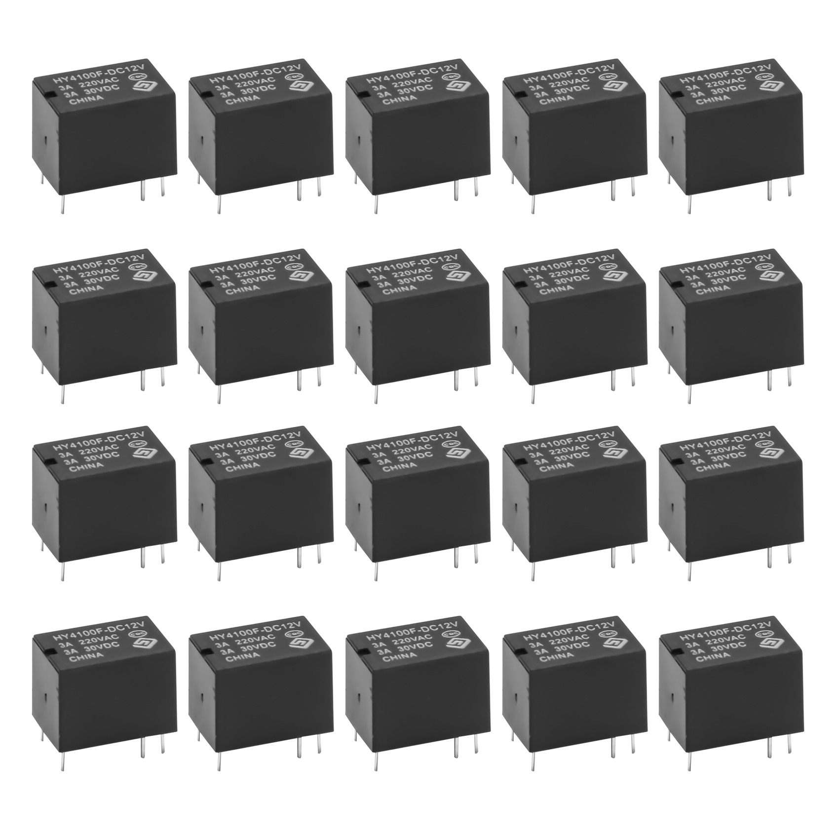 JAERBEE 20 PCS Mini Electronic Relay DC 12V