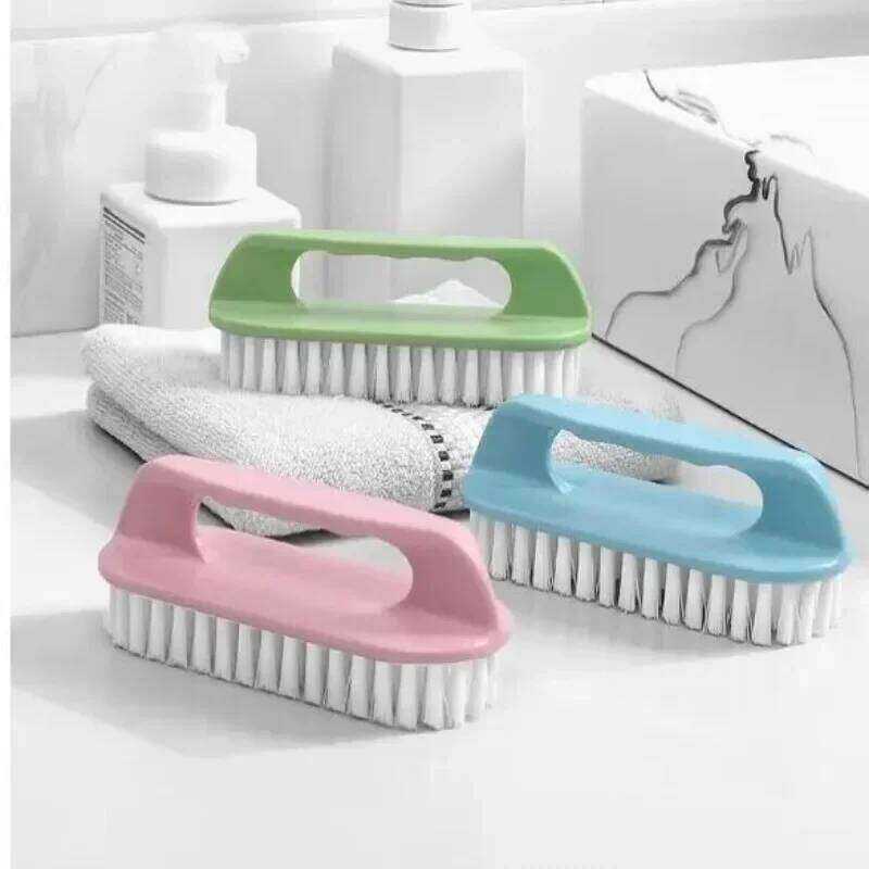 1PC Stiff Bristle Shoe Wash Plastic Multi-functional Household Hand-held Cleaning Laundry Bathroom Brush
