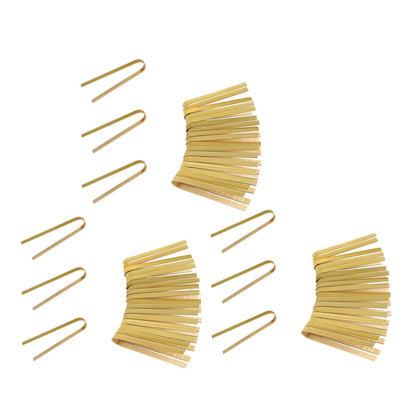 ARELENE 60Pcs Wooden Bamboo Tongs Cooking Utensils Mini Bamboo Tongs Natural Toast Tongs for Cooking