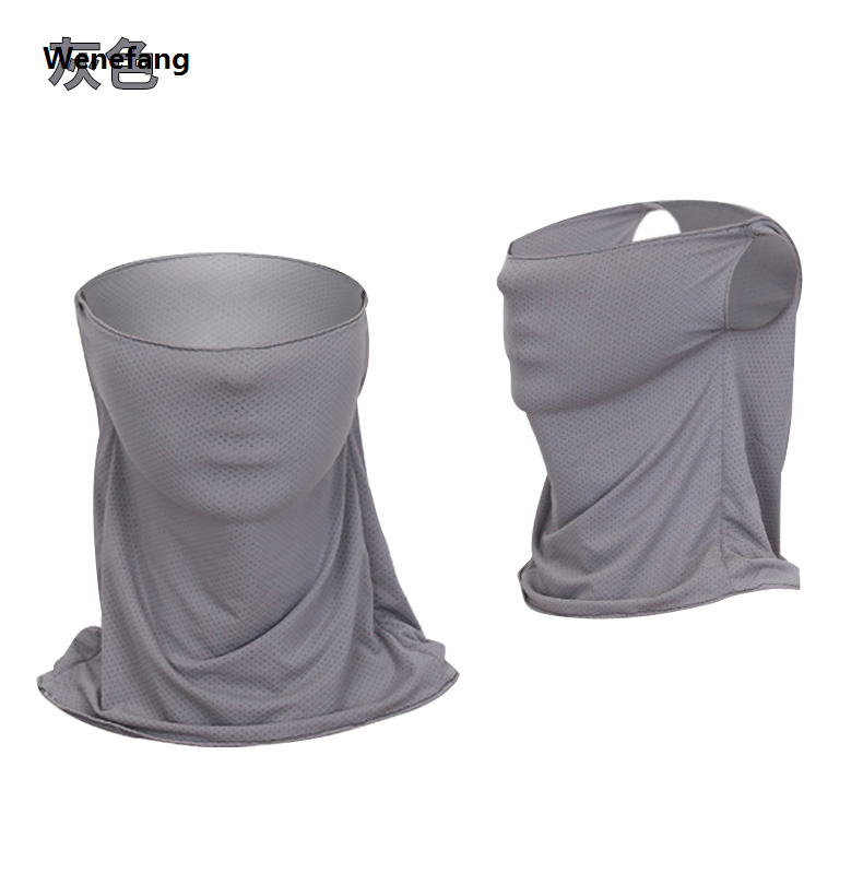 Wenefang 【LATS Store】Summer Sunscreen Men Women's Riding Sport Neck Shawl Golf Quick Dry Ice silk fabric Sunscreen Protective Face Mask