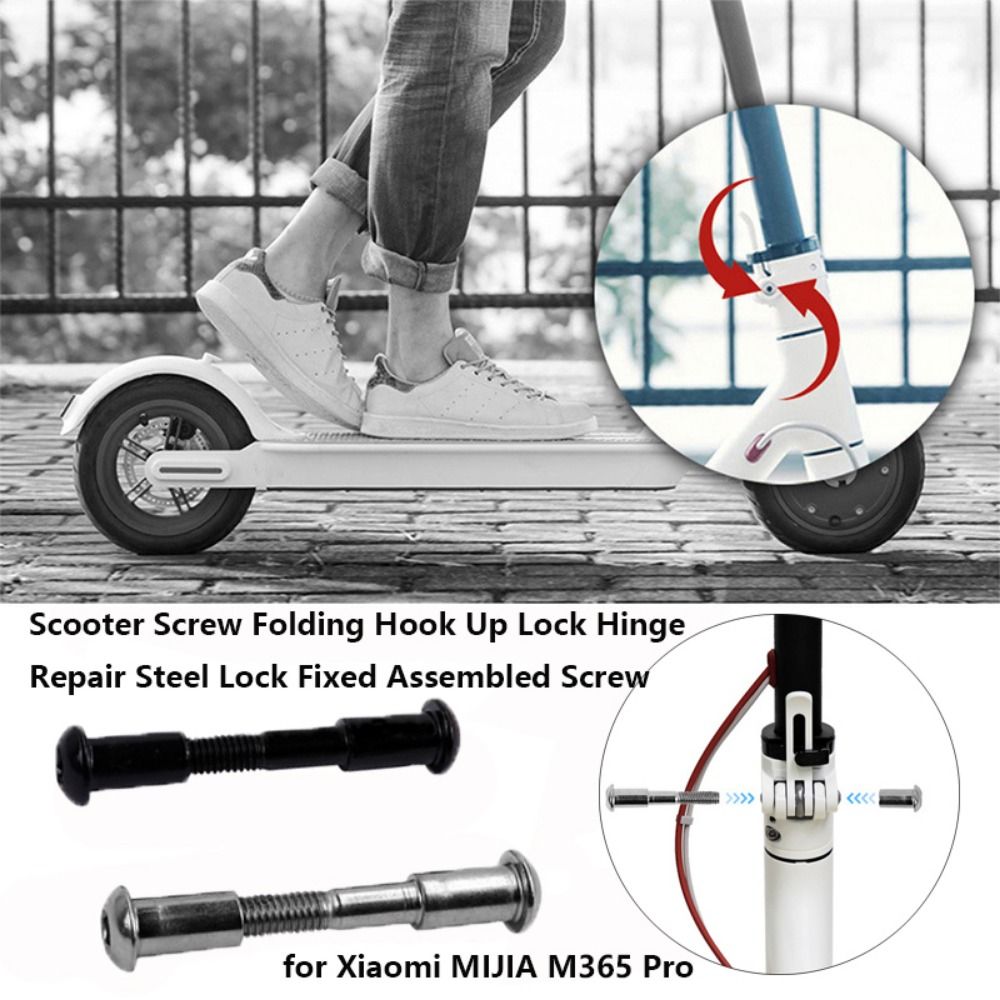 New Black/Silver Scooter Screw Steel 51*12mm Folding Hook Up Lock Electric Scooter Parts for Xiaomi MIJIA M365 pro