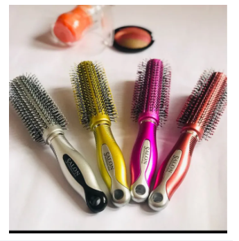 Round Hair Detangler Brush - Gentle, Flexible Bristles for Tangle-Free, Shiny Hair - Suitable for All Hair Types