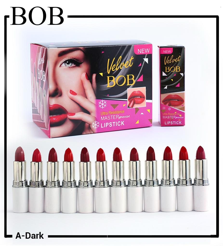 BOB Velvet Pack of 12 New Ultra Resistance Master Precise Lipstick Lightweight Texture Matte Dark Light Lipstick For Girls