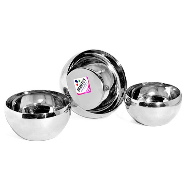 Famous Stainless Steel Orange Bowl Set Of 6 Pieces