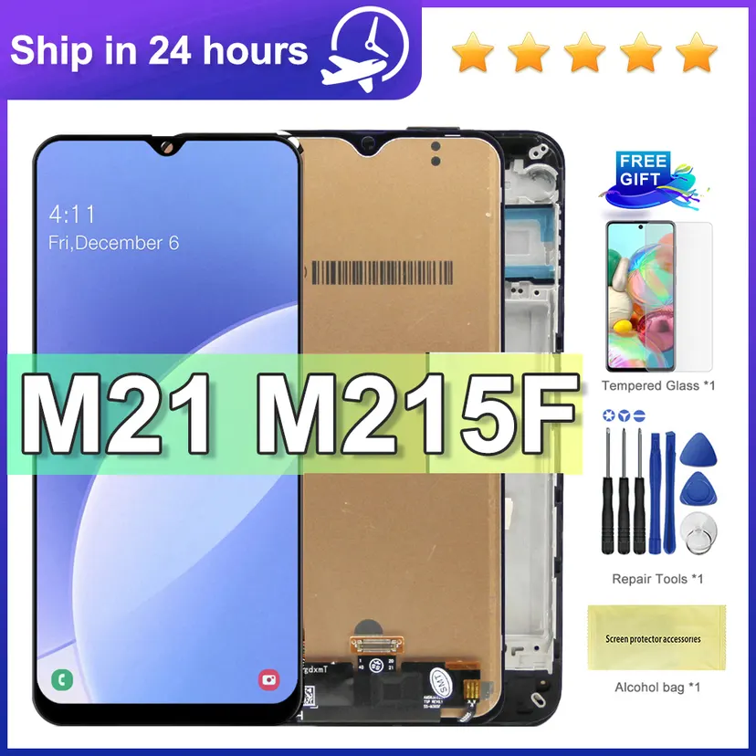 New specials Tested AMOLED LCD With Frame For SAMSUNG M21 2020 LCD M215 Display SM-M215F/DS LCD Screen Touch Digitizer Assembly