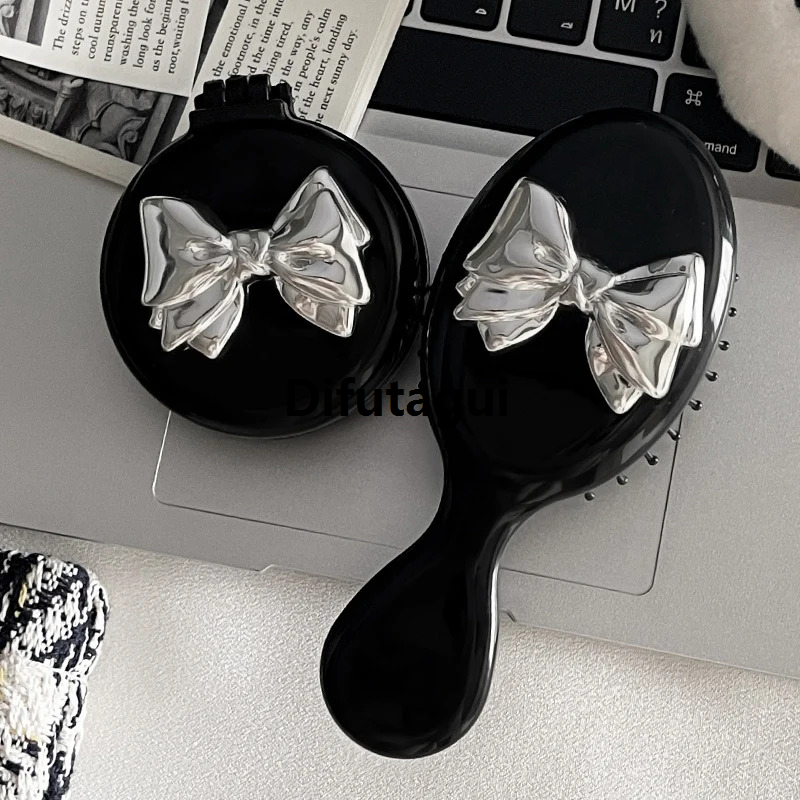 Difutagui CALIYI 1PCS Folding Mini Pocket Hair Comb with Mirror Portable Massage Profesional Hot Selling Comb Brush for Salon Travel Outdoor Makeup Styling Tools