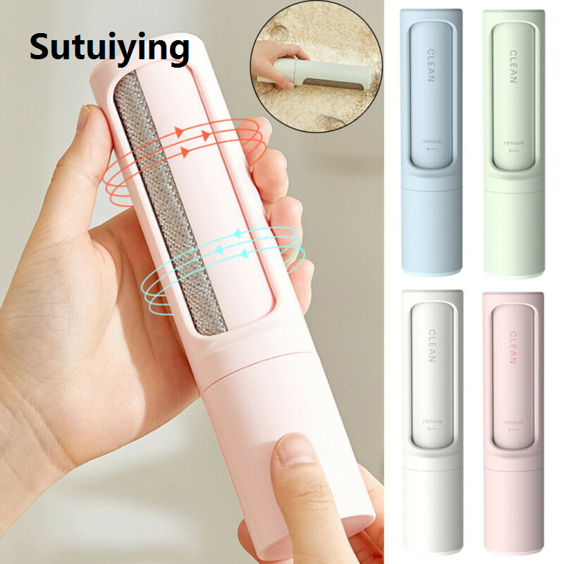 Sutuiying transparent bag Reusable Washable Lint Sticking Rollers Sticky Picker Sets Cleaner Lint Roller Pets Hair Remover Brush dog cleaning tool