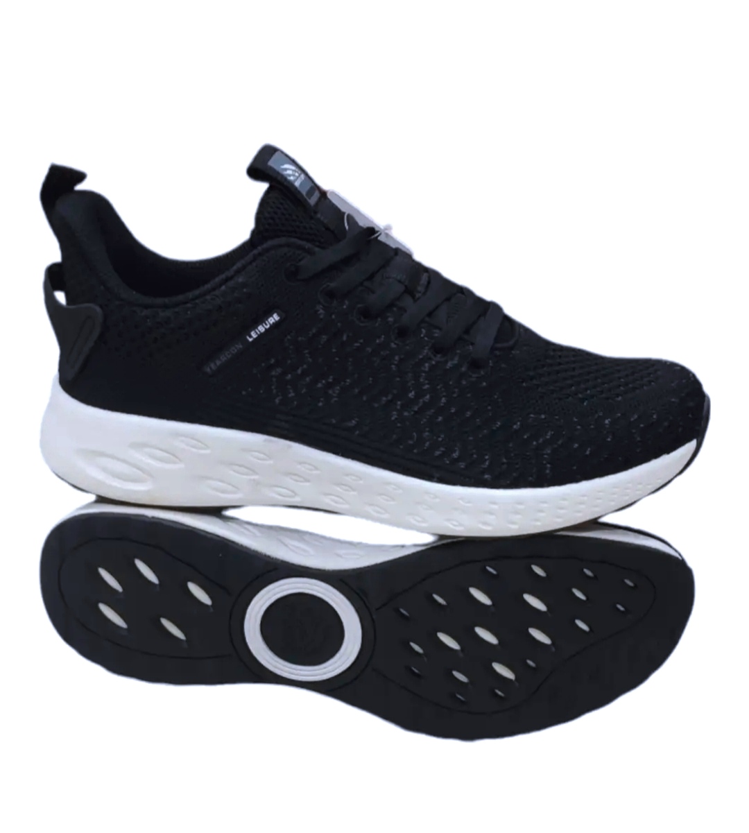 Yearcon Mesh Design Solid Laceup Running Shoes For Men (5010)