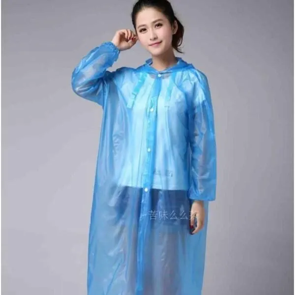 Translucent Long Pvc Rain Coat