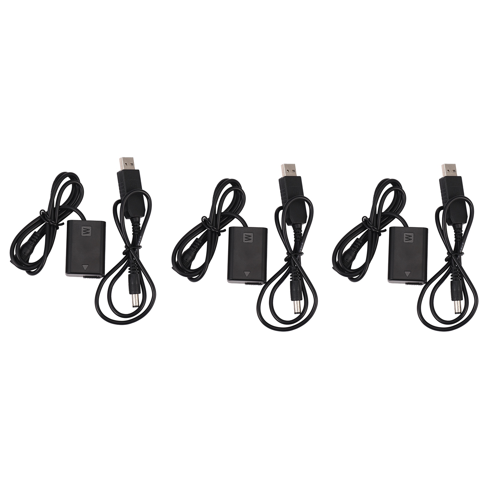 OUMERY 3X Np-Fw50 Dummy Battery W/Dc Power Bank (5V 2A) USB Adapter A7R, A7, A7S, A7S Ii, A5000, A5100, -Rx10 Ii