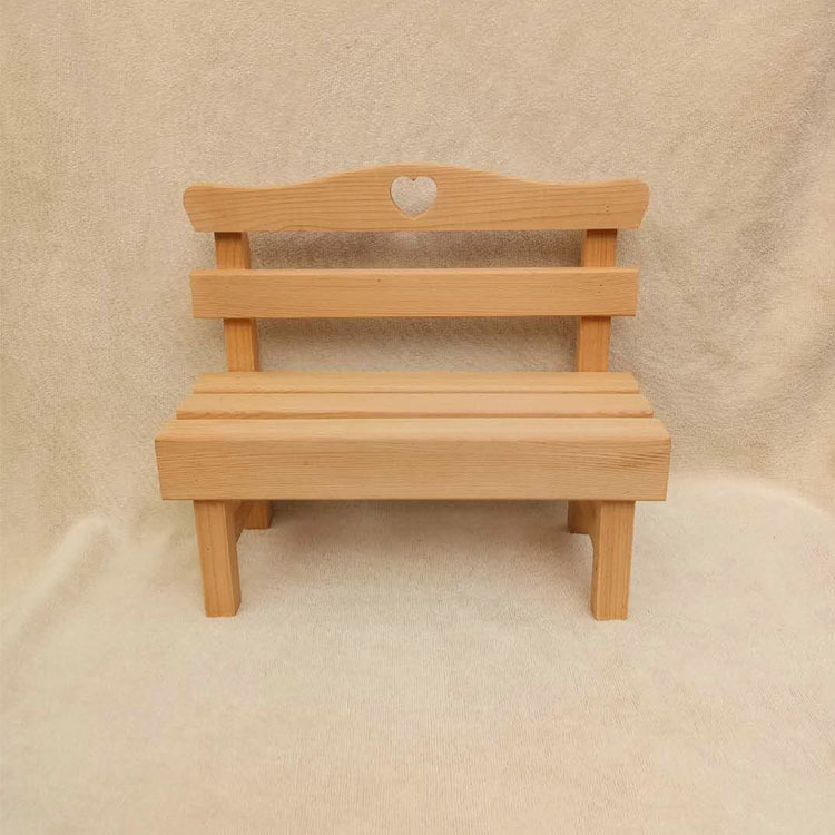 Doll seat zakka miscellaneous goods mini faux doll ornaments small bench decorations wooden photography props