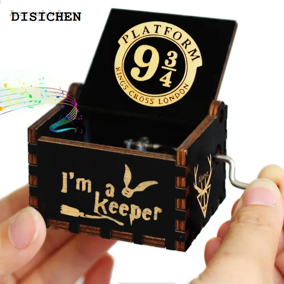 DISICHEN Profesional Anrushide **Hot Antique carved Wooden Hand Crank Harrid Music Box figure Star Wars board game Christmas Birthday Gift